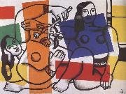 Fernand Leger Two women with flowers in hand painting